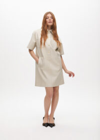 robe-courte-droite-effet-cuir